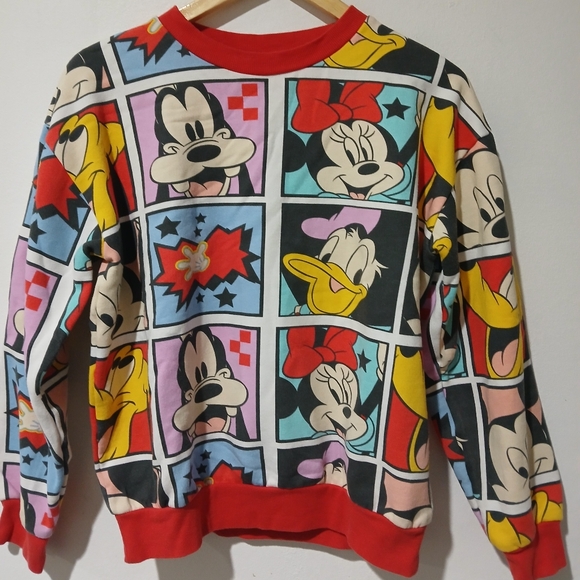 Disney Mickey & Co Color Block Women's Crewneck Sweatshirt Size: S - Picture 3 of 7
